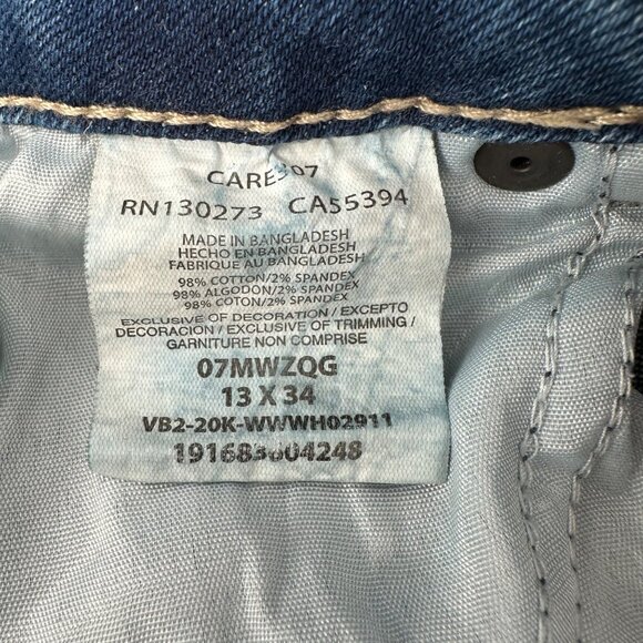 Wrangler Womens Blue Denim Embroidered Pocket Western Boot Cut Jeans 13x34 - Picture 9 of 11